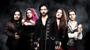 Drunk Dracula Halloween musical at The Hotel Cafe near Circa residences in Downtown Los Angeles
